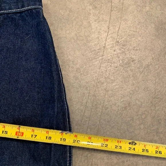 Vintage 80s Gitano Dark Denim Long Midi Jean Pencil Skirt M - Picture 8 of 11